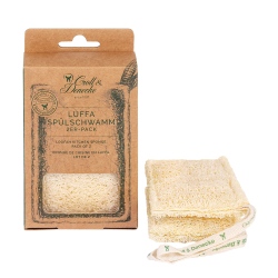 Eponge de cuisine en Luffa, lot de 2